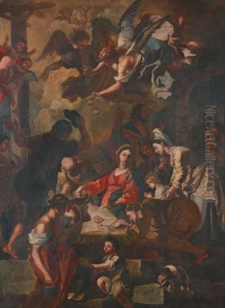 L'adoration Des Bergers Oil Painting by Francesco Solimena