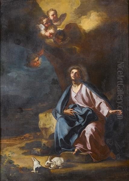 Christ In The Wilderness Oil Painting by Francesco Solimena