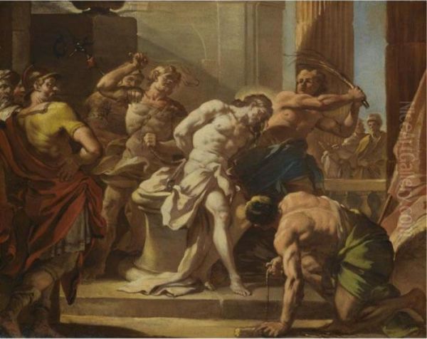 The Flagellation Of Christ Oil Painting by Francesco Solimena