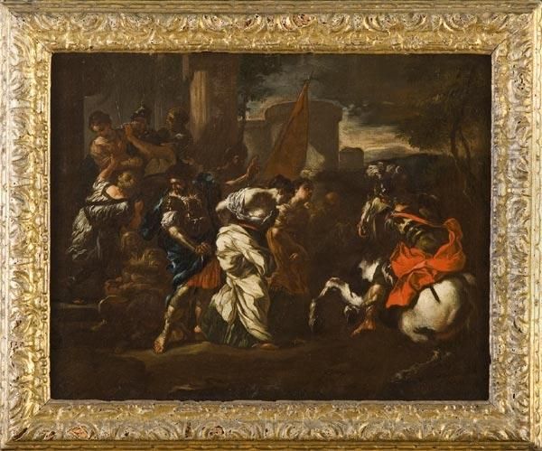 Tre Sante Condotte Al Matirio Oil Painting by Francesco Solimena