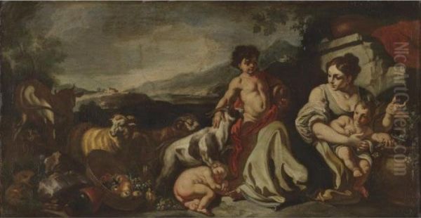 An Allegory Of Summer Oil Painting by Francesco Solimena