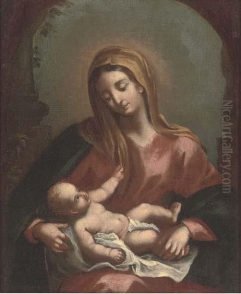 The Madonna And Child Oil Painting by Francesco Solimena