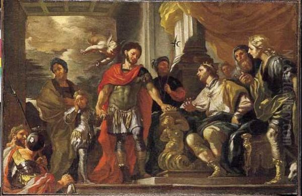 Episodio Di Storia Romana Oil Painting by Francesco Solimena