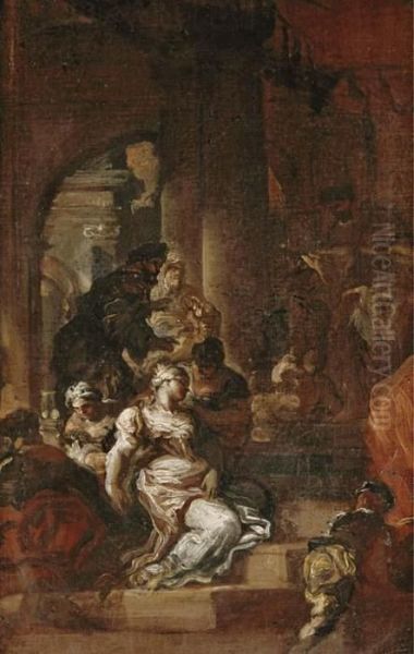 Esther Before Ahasuerus Oil Painting by Francesco Solimena