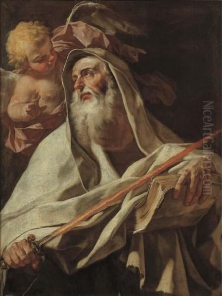 Il Profeta Elia Oil Painting by Francesco Solimena