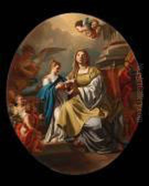 The Education Of The Virgin Oil Painting by Francesco Solimena