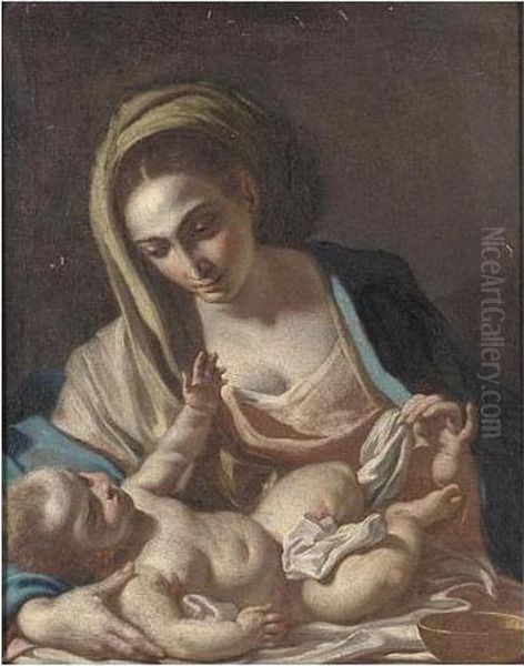 The Madonna And Child Oil Painting by Francesco Solimena