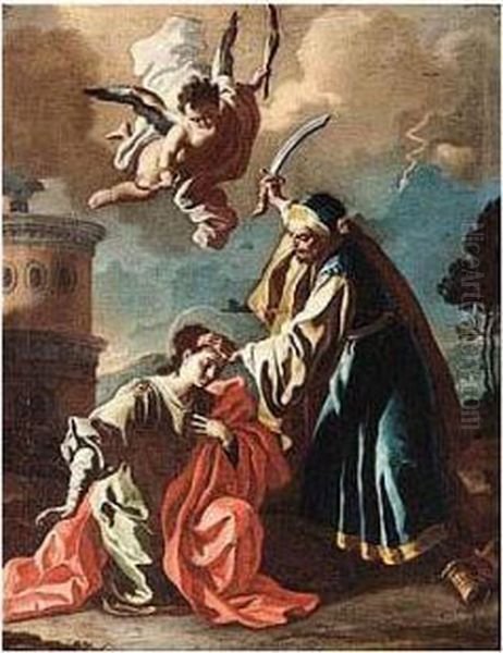 The Martyrdom Of Saint Barbara Oil Painting by Francesco Solimena