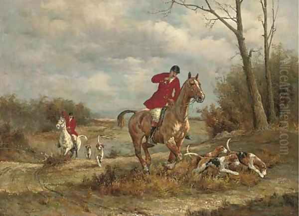 On the scent Oil Painting by English School