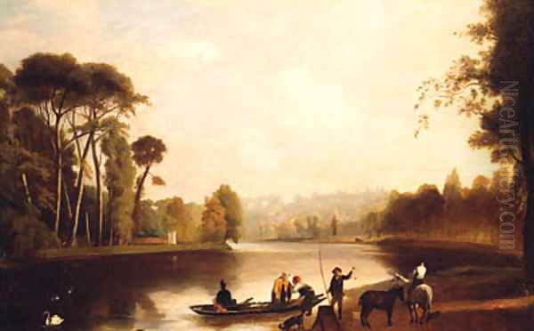 On The Thames, Richmond Oil Painting by English School