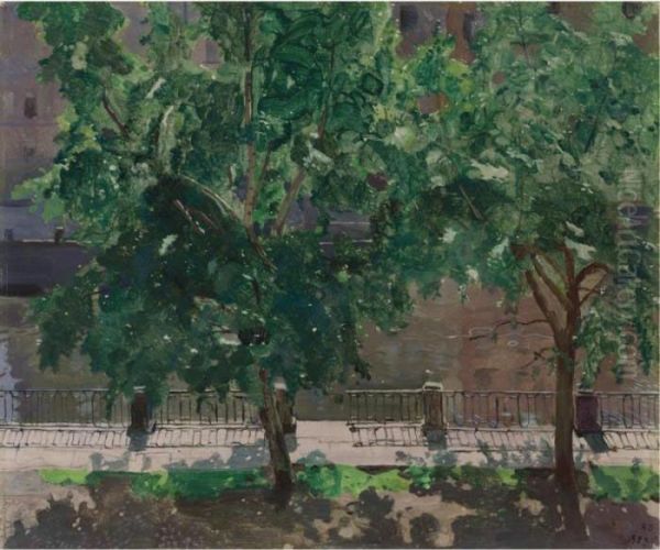 Study Of Trees Oil Painting by Konstantin Andreevic Somov