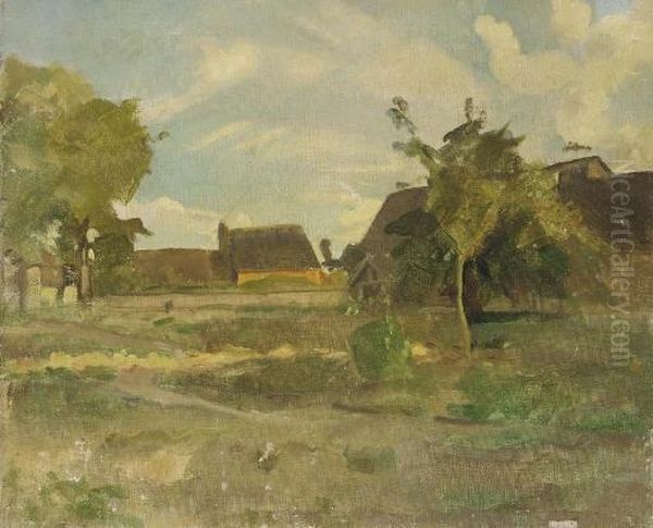 View Of Grandvilliers, Normandy Oil Painting by Konstantin Andreevic Somov