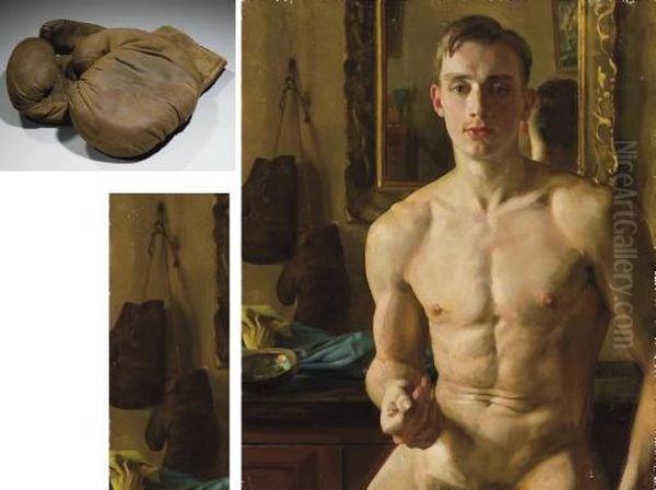 The Boxer Oil Painting by Konstantin Andreevic Somov