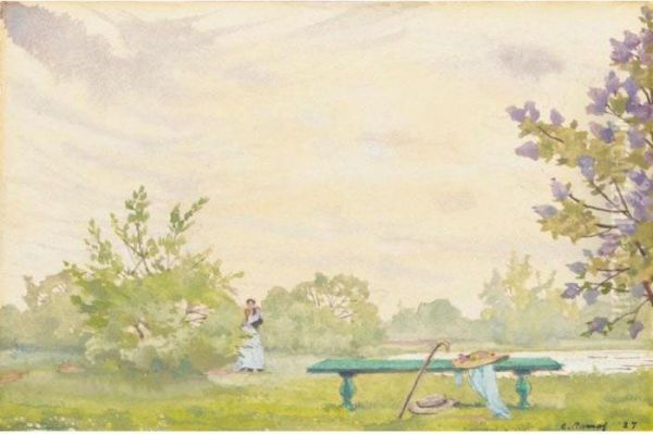 Spring Oil Painting by Konstantin Andreevic Somov