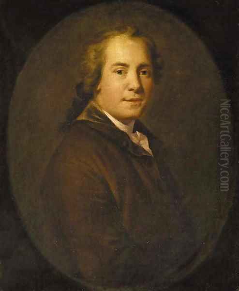 Portrait of a gentleman, traditionally identified as Edmund Burke (1729-1760) Oil Painting by English School