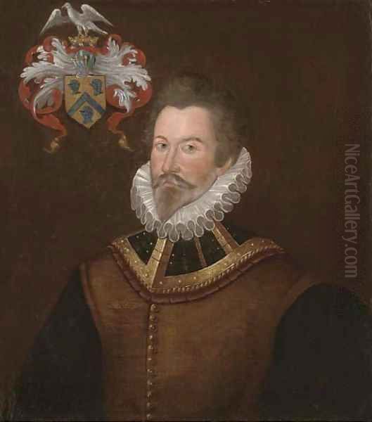 Portrait of a gentleman, traditionally identified as Leven Bufkin of Gore Court, Otham, Kent (1533-1617) Oil Painting by English School