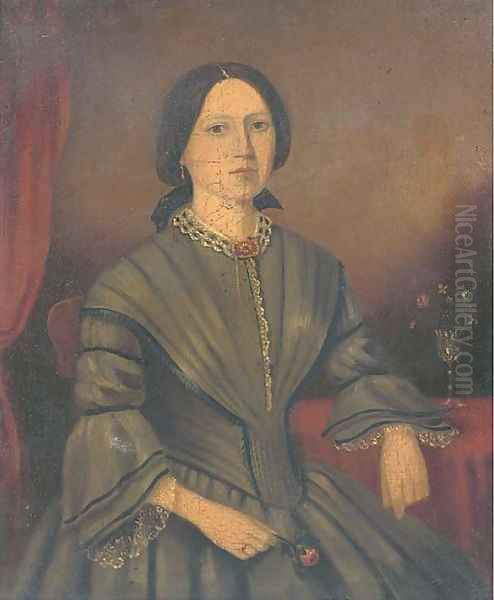 Portrait of a lady Oil Painting by English School