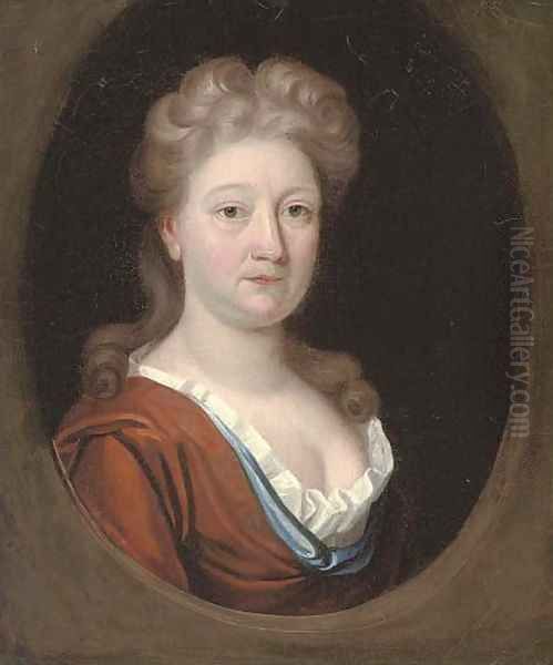 Portrait of a lady, traditionally identified as Queen Mary II (1662-1694) Oil Painting by English School