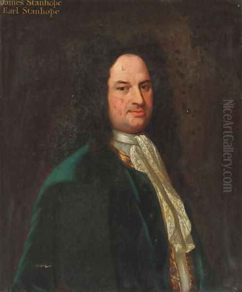 Portrait of James Stanhope Oil Painting by English School