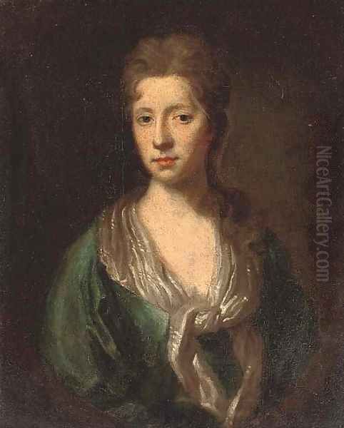 Portrait of Martha, wife of Sir William Clayton Bt. Oil Painting by English School