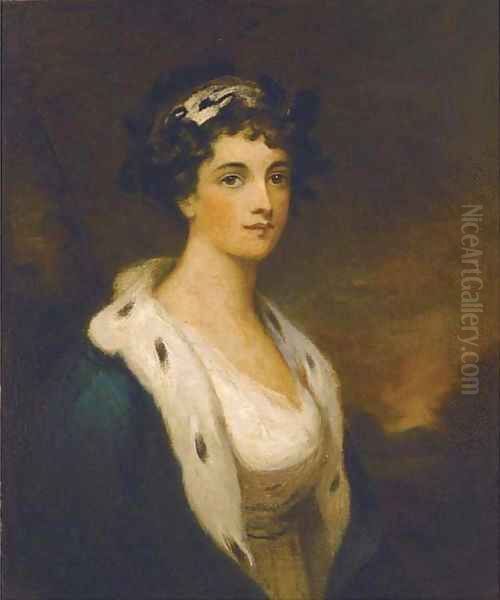 Portrait of Miss Boswell Oil Painting by English School