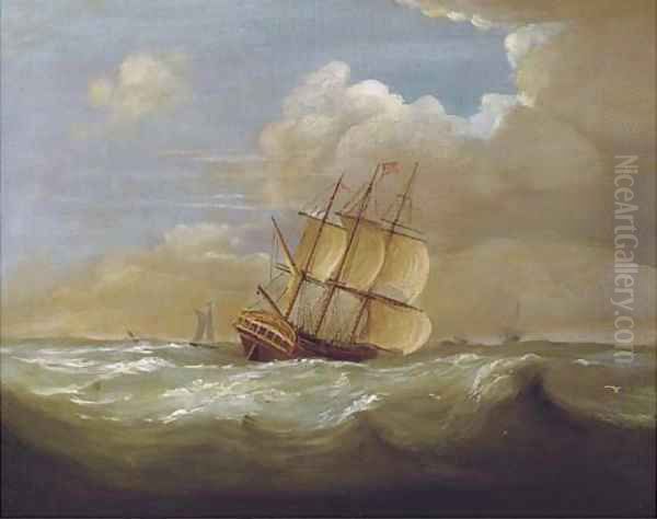 Running before the wind 2 Oil Painting by English School