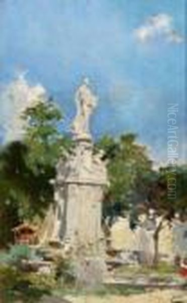 Monument A Apollon Oil Painting by Joaquin Sorolla Y Bastida