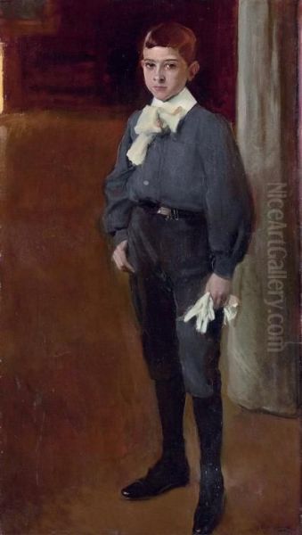 Retrato Del Nino Jose Maria Suarez Oil Painting by Joaquin Sorolla Y Bastida