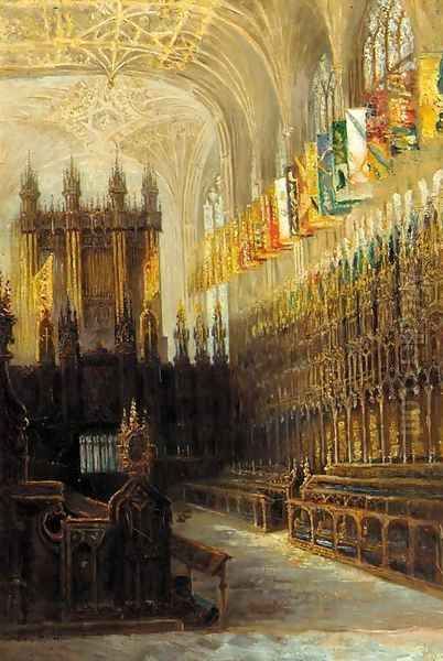 St. George's Chapel, Windsor Oil Painting by English School