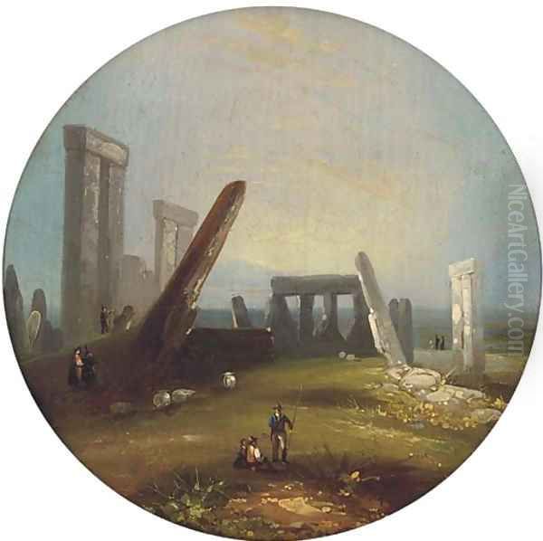 Stonehenge 2 Oil Painting by English School