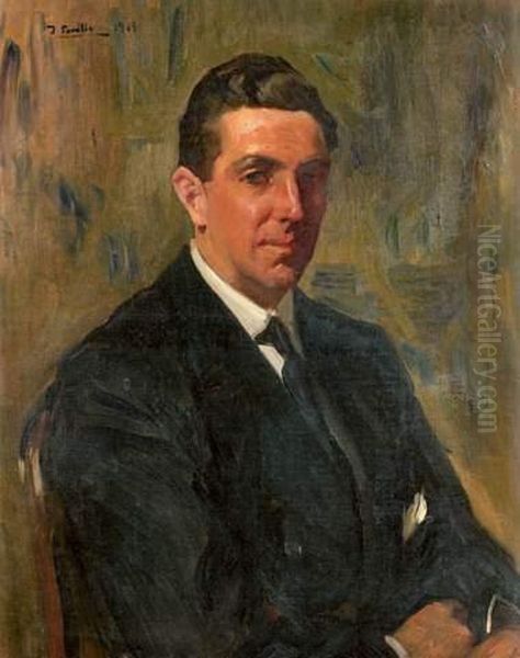 Portrait D'homme Oil Painting by Joaquin Sorolla Y Bastida