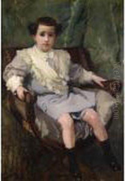 Retrato Del Hijo De Alejandro De Anitua (portrait Of The Son Of Alejandro De Anitua) Oil Painting by Joaquin Sorolla Y Bastida