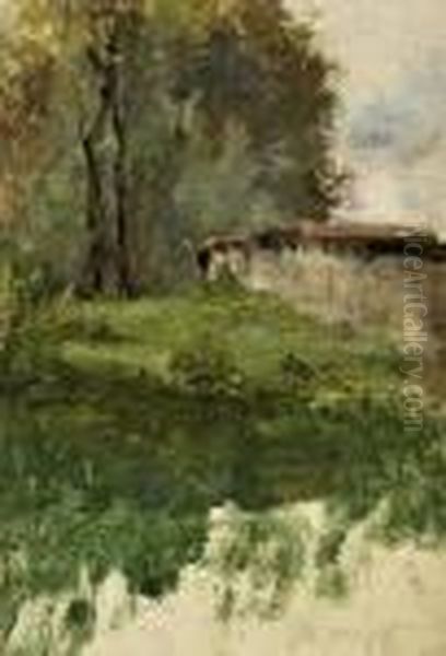 Paisaje Italiano Oil Painting by Joaquin Sorolla Y Bastida