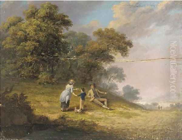 Tending to friends Oil Painting by English School