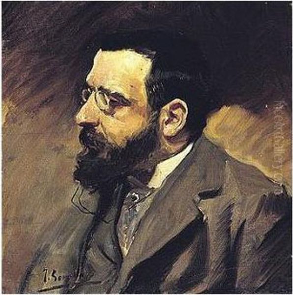 Retrato De Augusto Comas Y Arquer (portrait Of Augusto Comas Y Arquer) Oil Painting by Joaquin Sorolla Y Bastida