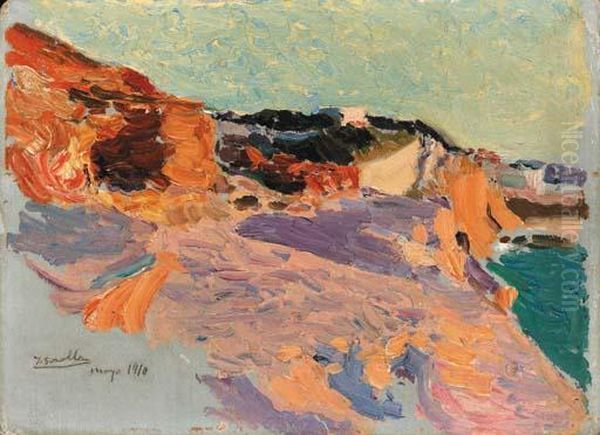 El Rincon De La Victoria, Malaga Oil Painting by Joaquin Sorolla Y Bastida