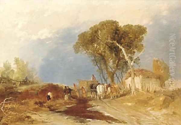 The gravel diggers Oil Painting by English School