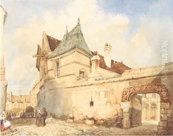 The Hatel de Sens, Paris Oil Painting by English School