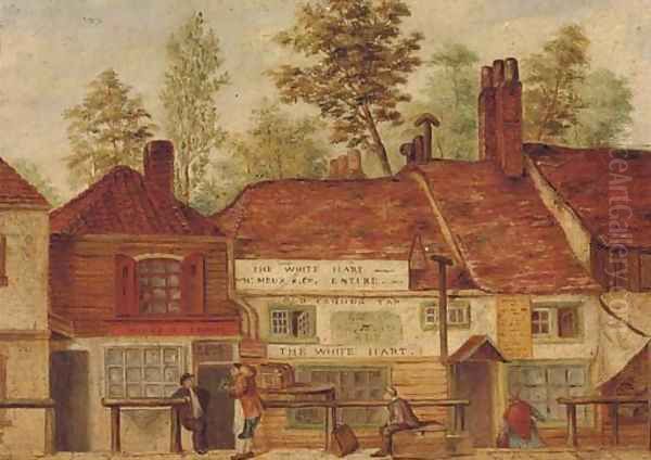 The old watering house, Knightsbridge Oil Painting by English School