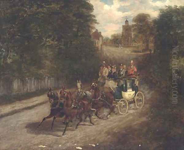 The Oxford coach Oil Painting by English School