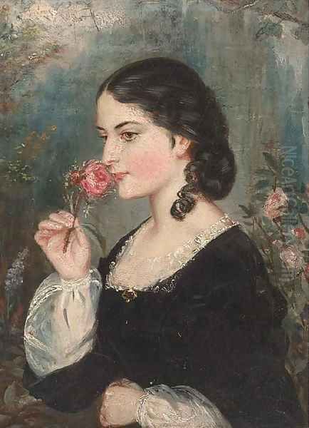 The scent of the rose Oil Painting by English School