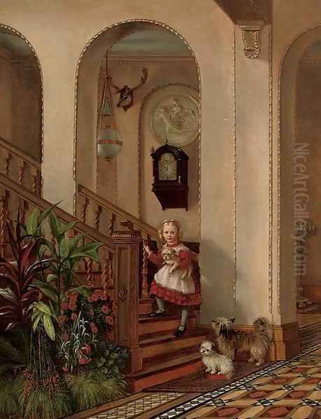 The staircase Oil Painting by English School