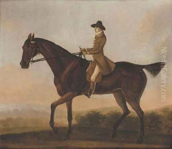 A gentleman on his favourite hunter Oil Painting by English School