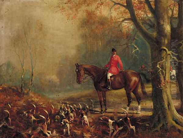 At the covert Oil Painting by English School