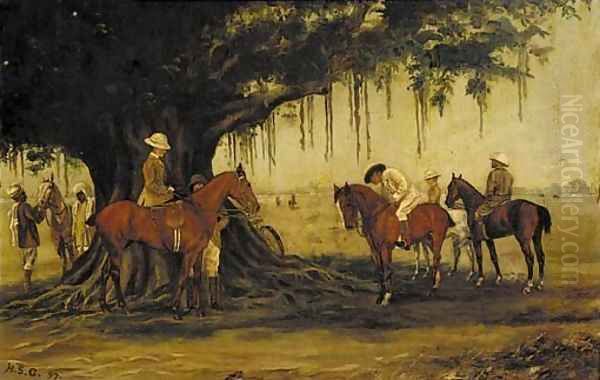 Between chukkas Oil Painting by English School