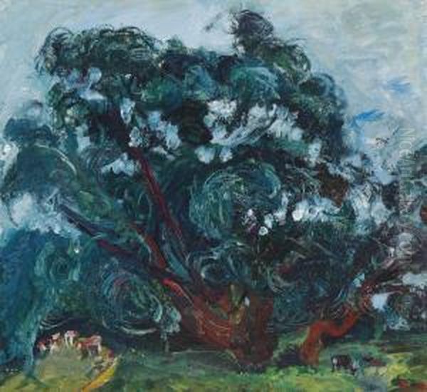 L'arbre Oil Painting by Chaim Soutine