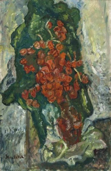 Bouquet De Fleurs Oil Painting by Chaim Soutine