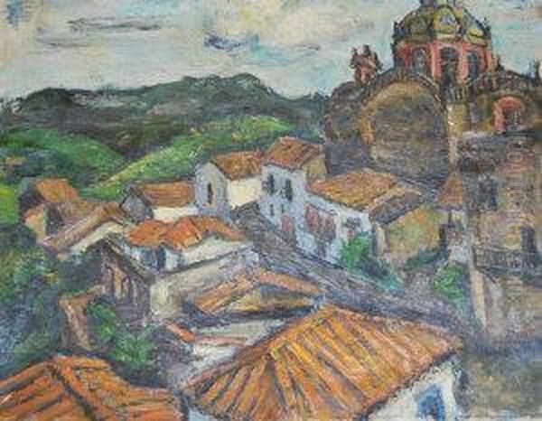 Roof Tops And Citadel Oil Painting by Chaim Soutine