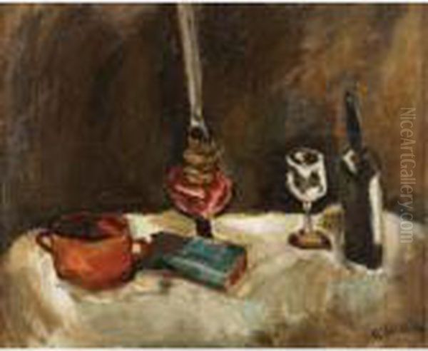 Nature Morte A La Lampe Oil Painting by Chaim Soutine