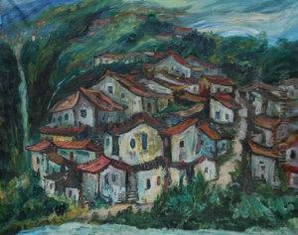 Mountain Village Oil Painting by Chaim Soutine